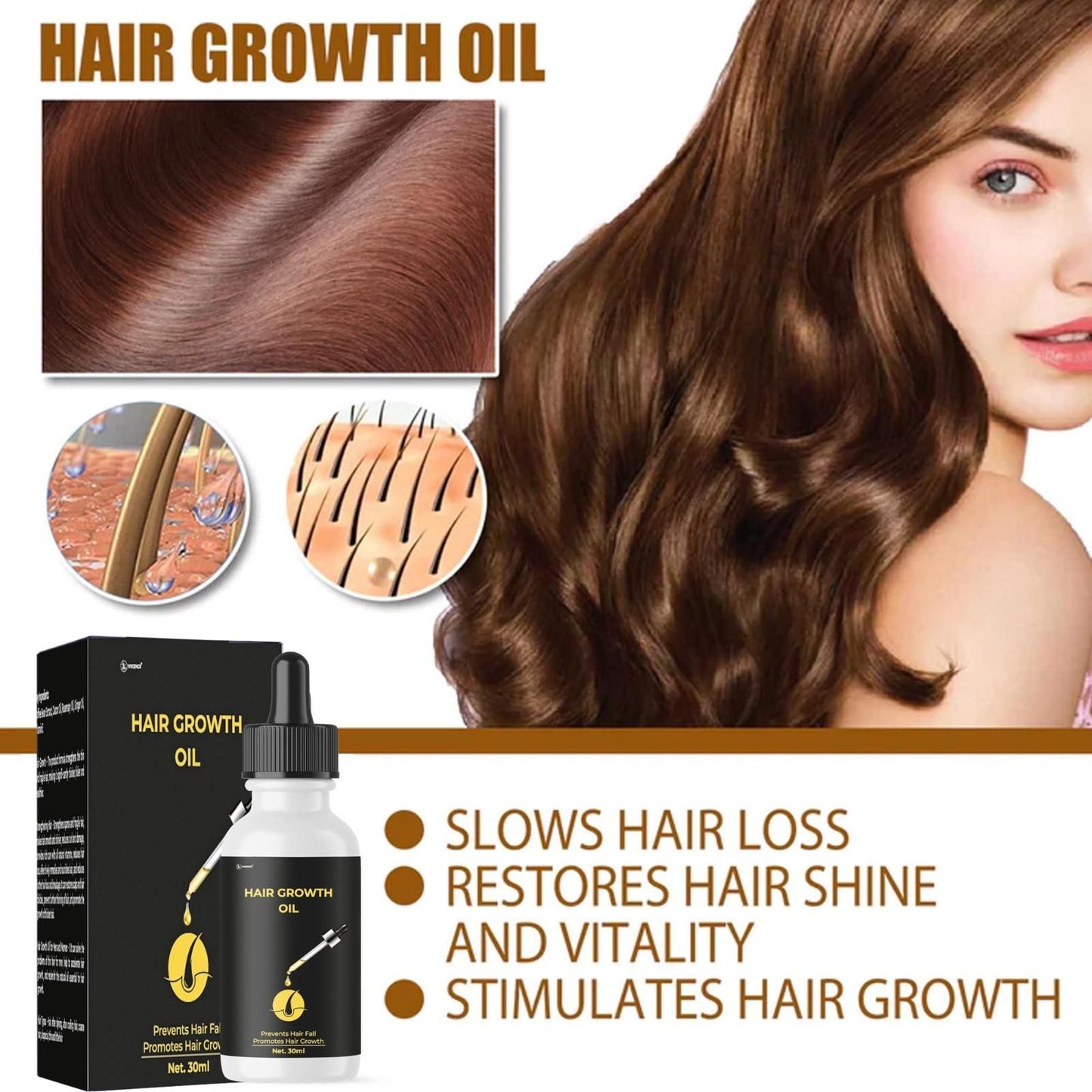 Hair Growth Oil Prevent Hair Fall Promotes Hair Growth 30ML